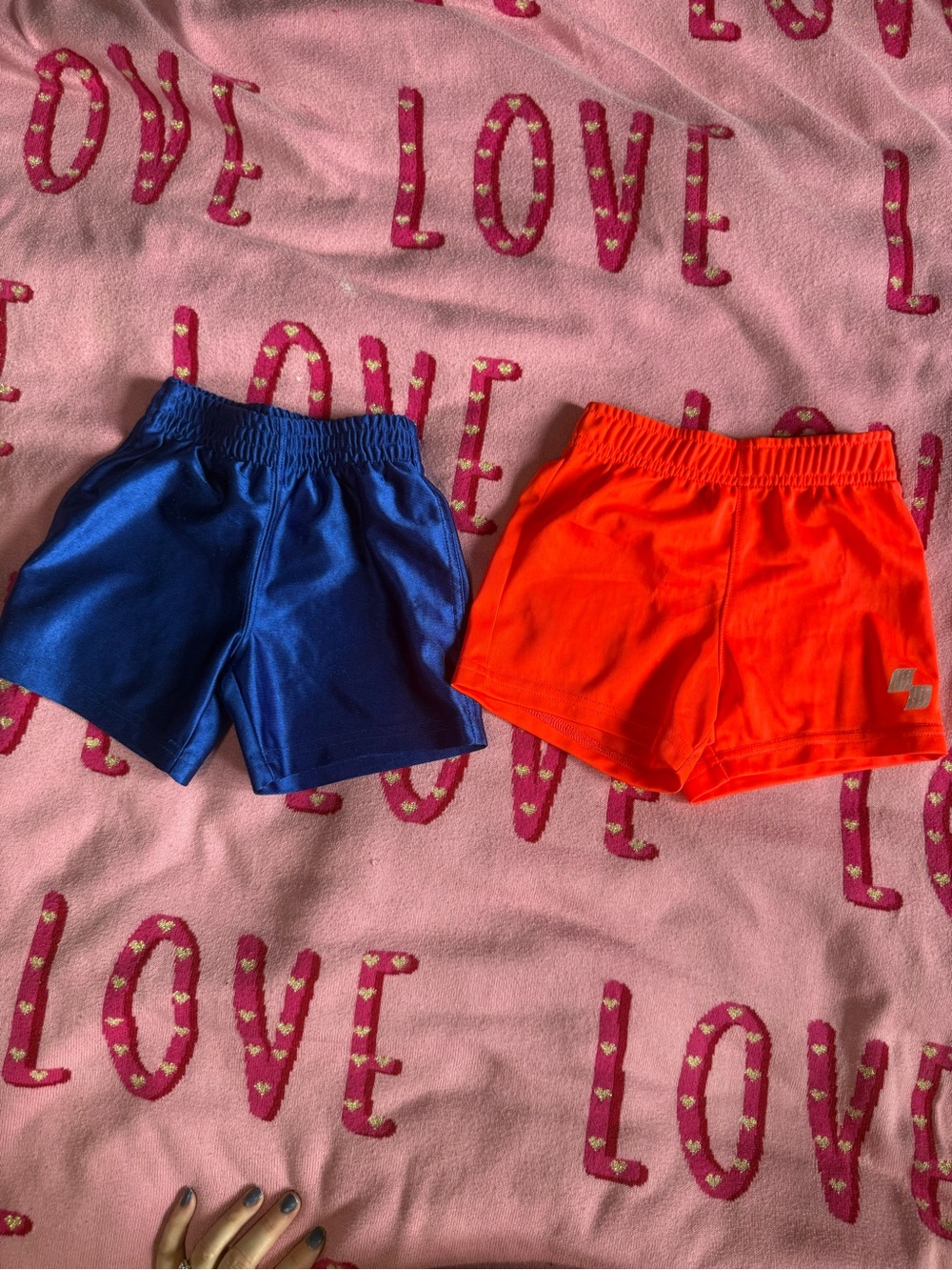 The Children's Place Blue and Orange Athletic Shorts Set